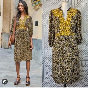 Boden Ariadne dress: Navy & Gold, P2 (bump friendly)